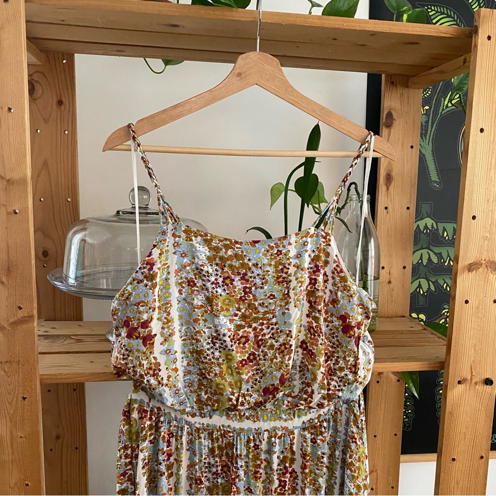 Free People Valerie Multicolor Floral Boho Maxi Dress Small - Picture 5 of 16